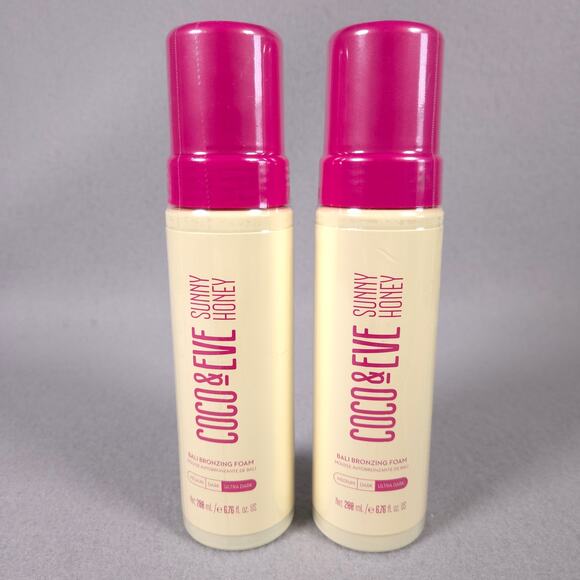 Lot of 2 Coco & Eve Bali Bronzing Foam 6.76 fl oz Sunny Honey Ultra Dark - Picture 1 of 5